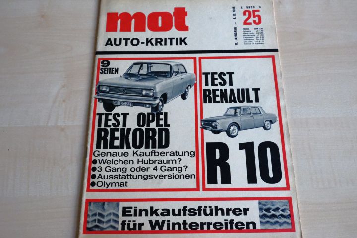 Deckblatt MOT (25/1965)