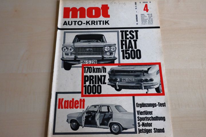 Deckblatt MOT (04/1966)