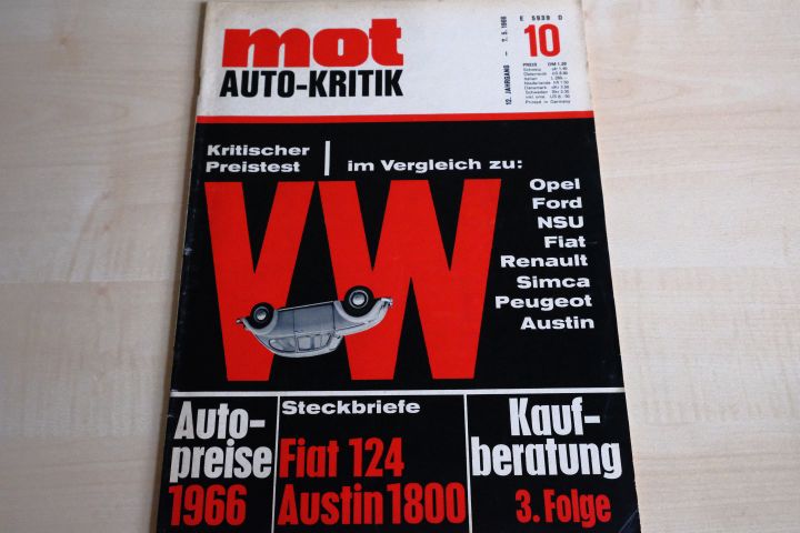 Deckblatt MOT (10/1966)