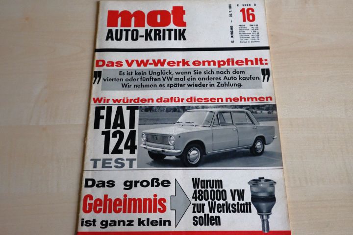 Deckblatt MOT (16/1966)