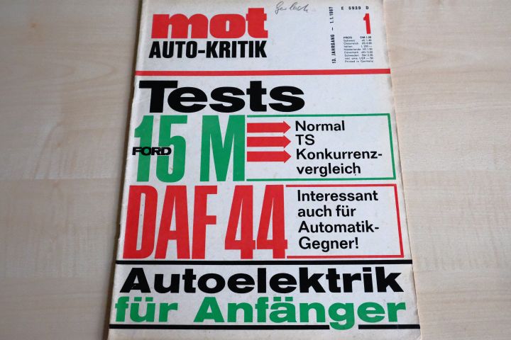 Deckblatt MOT (01/1967)