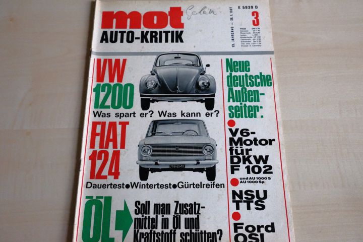 Deckblatt MOT (03/1967)