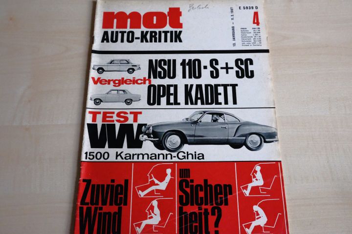 Deckblatt MOT (04/1967)