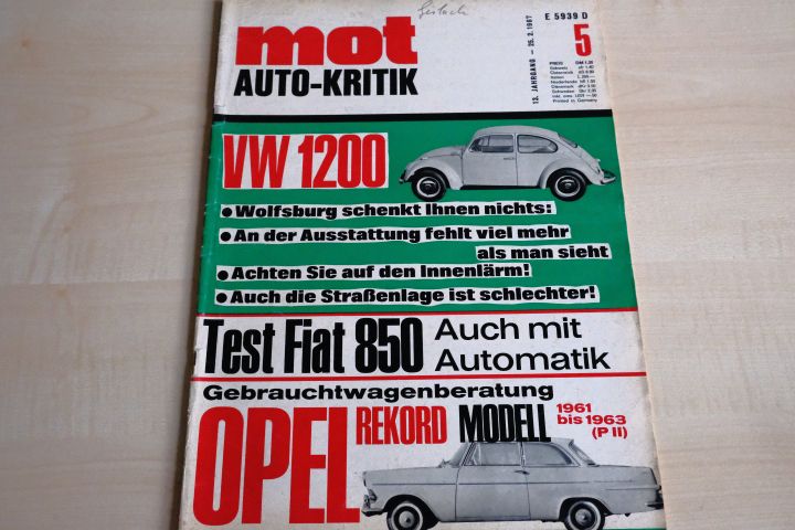 Deckblatt MOT (05/1967)