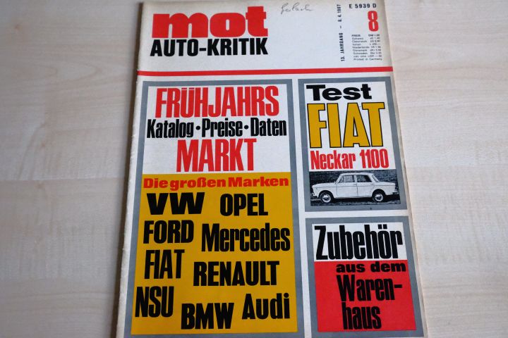 Deckblatt MOT (08/1967)