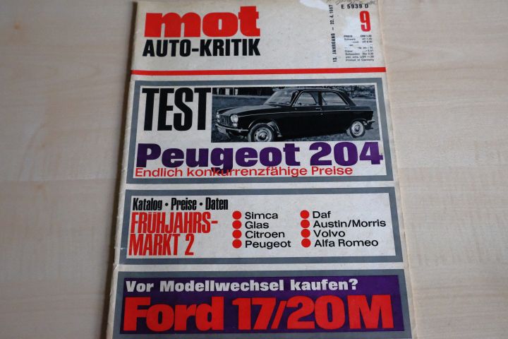 Deckblatt MOT (09/1967)