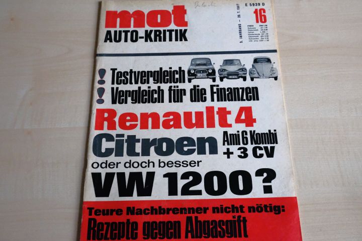 Deckblatt MOT (16/1967)