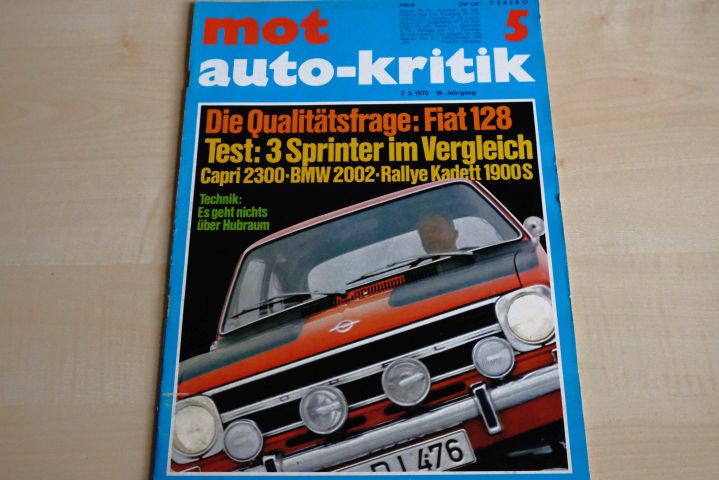 Deckblatt MOT (05/1970)