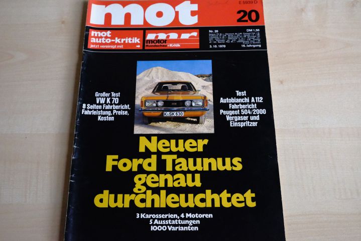 Deckblatt MOT (20/1970)