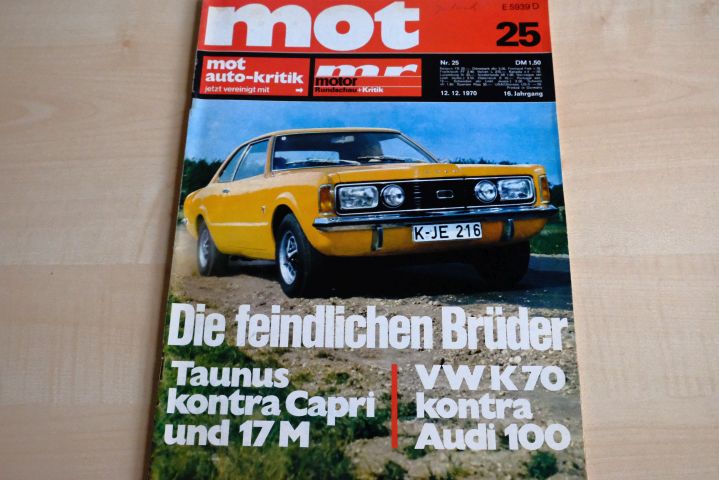 Deckblatt MOT (25/1970)