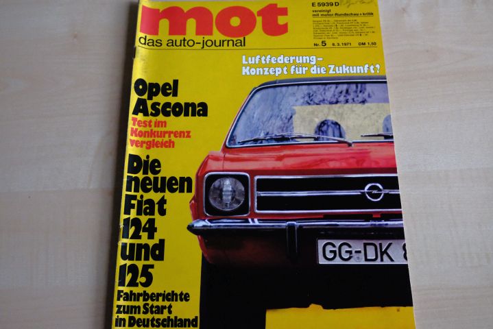 Deckblatt MOT (05/1971)