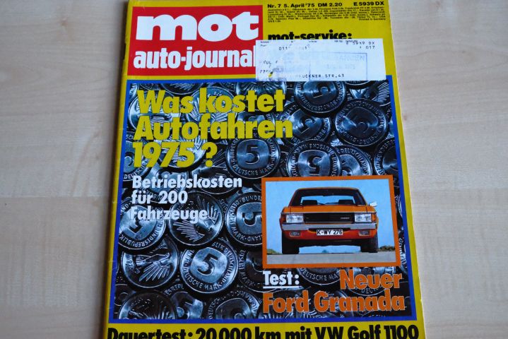 Deckblatt MOT (07/1975)