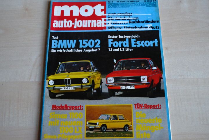 Deckblatt MOT (08/1975)