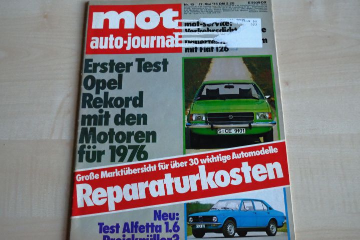 Deckblatt MOT (10/1975)