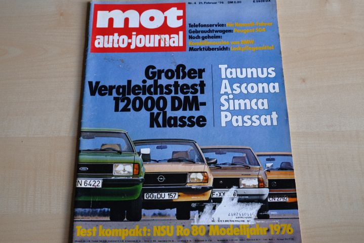 Deckblatt MOT (04/1976)