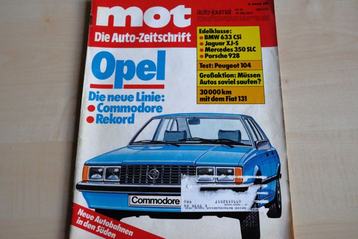 Deckblatt MOT (10/1977)