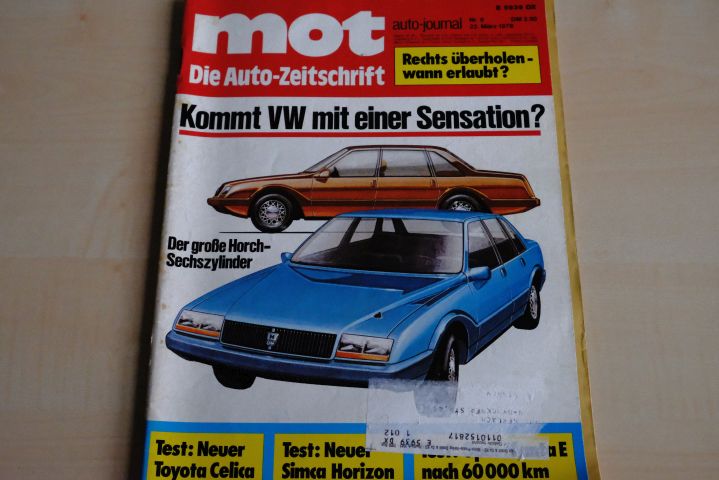 Deckblatt MOT (06/1978)