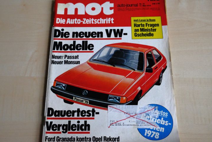 Deckblatt MOT (10/1978)