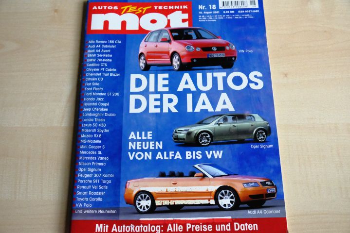 Deckblatt MOT (18/2001)