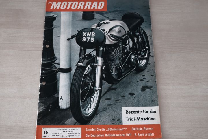 Deckblatt Motorrad (16/1961)