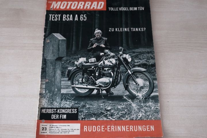 Deckblatt Motorrad (23/1963)