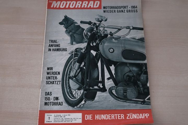 Deckblatt Motorrad (01/1964)