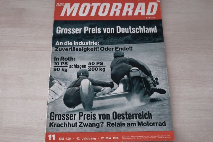 Deckblatt Motorrad (11/1965)