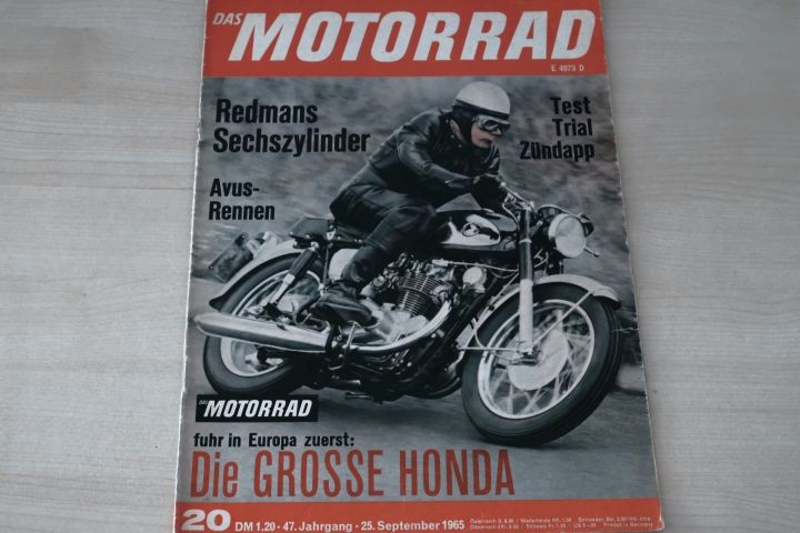 Deckblatt Motorrad (20/1965)