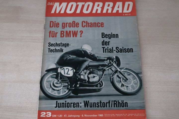 Deckblatt Motorrad (23/1965)