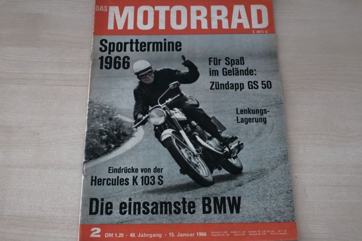 Deckblatt Motorrad (02/1966)