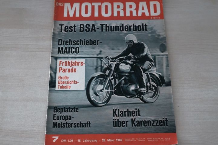 Deckblatt Motorrad (07/1966)