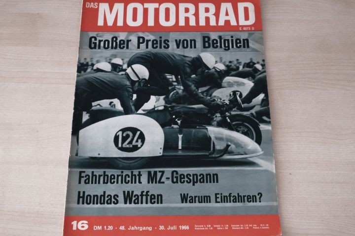 Deckblatt Motorrad (16/1966)