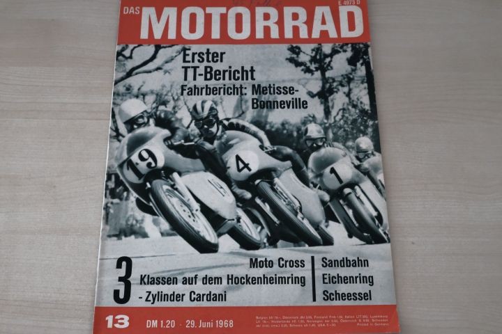 Deckblatt Motorrad (13/1968)