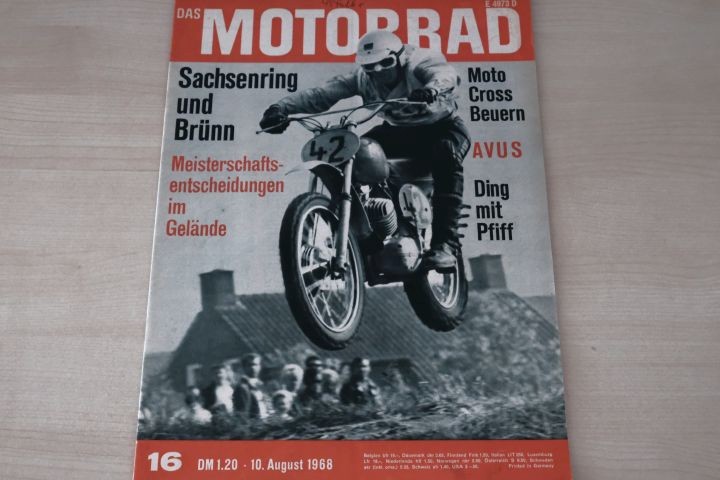 Deckblatt Motorrad (16/1968)