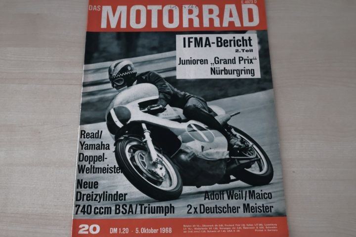 Deckblatt Motorrad (20/1968)