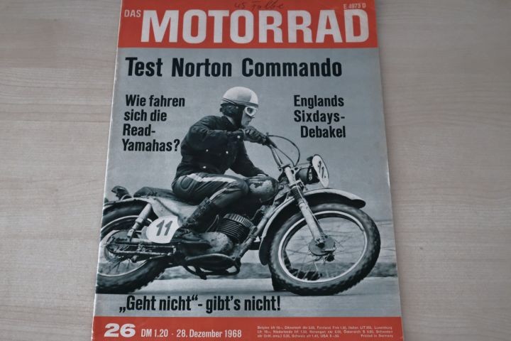 Deckblatt Motorrad (26/1968)