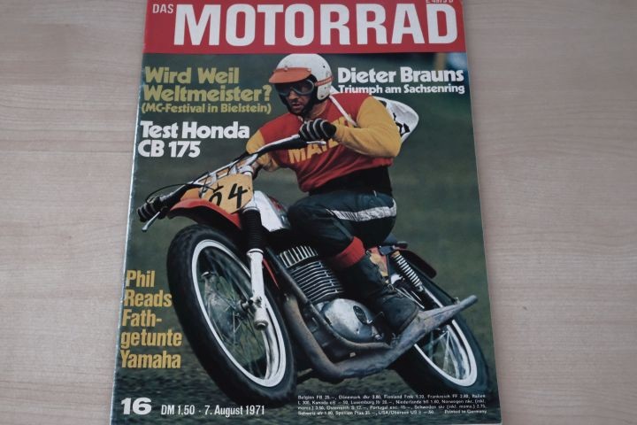 Deckblatt Motorrad (16/1971)
