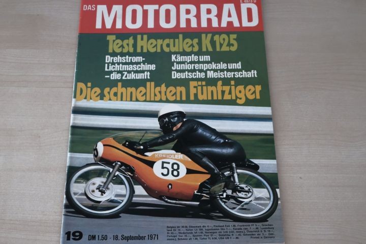 Deckblatt Motorrad (19/1971)