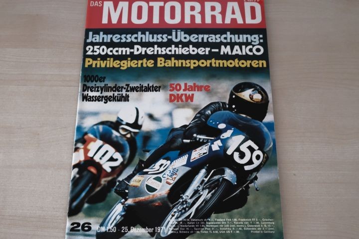 Deckblatt Motorrad (26/1971)