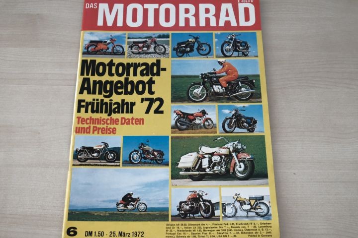 Deckblatt Motorrad (06/1972)