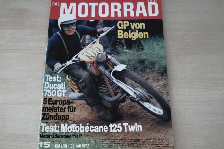 Deckblatt Motorrad (15/1972)