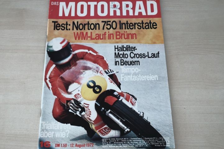 Deckblatt Motorrad (16/1972)