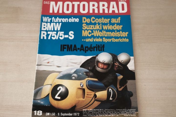 Deckblatt Motorrad (18/1972)