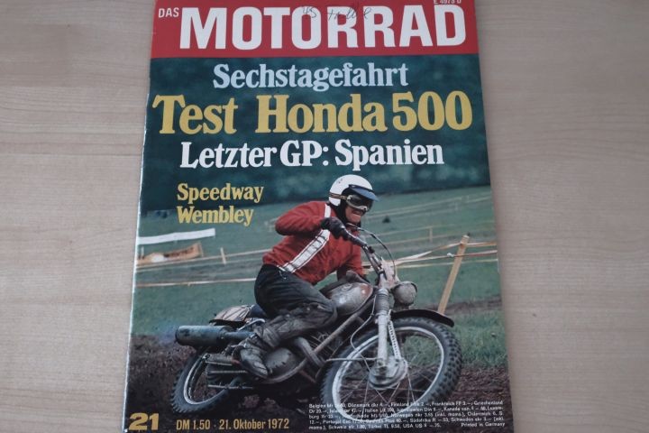 Deckblatt Motorrad (21/1972)