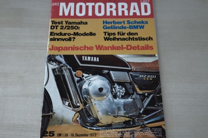 Deckblatt Motorrad (25/1972)