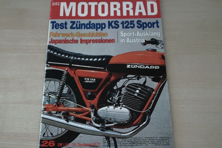 Deckblatt Motorrad (26/1972)
