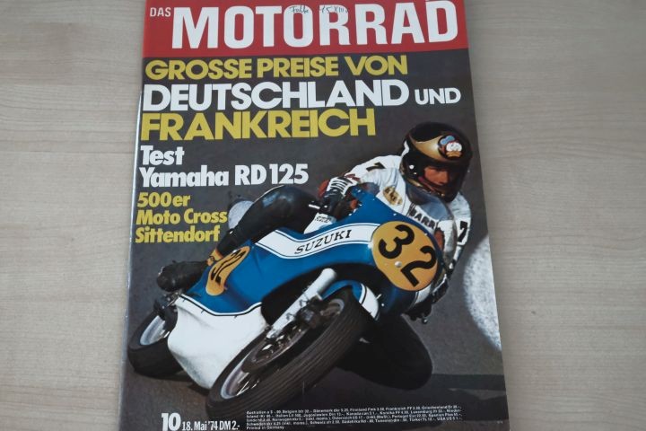 Deckblatt Motorrad (10/1974)