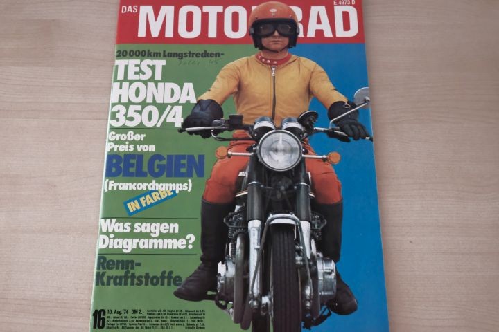 Deckblatt Motorrad (16/1974)