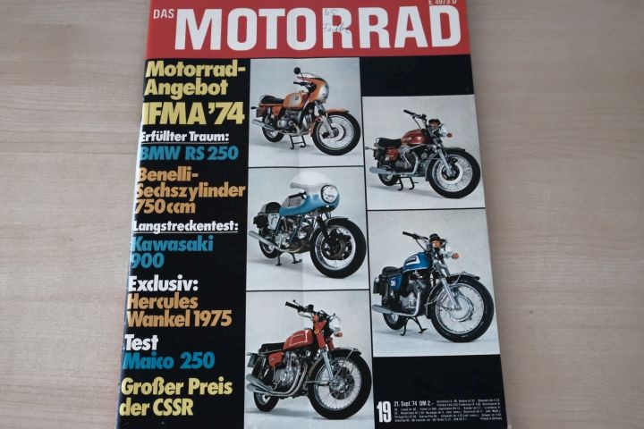 Deckblatt Motorrad (19/1974)