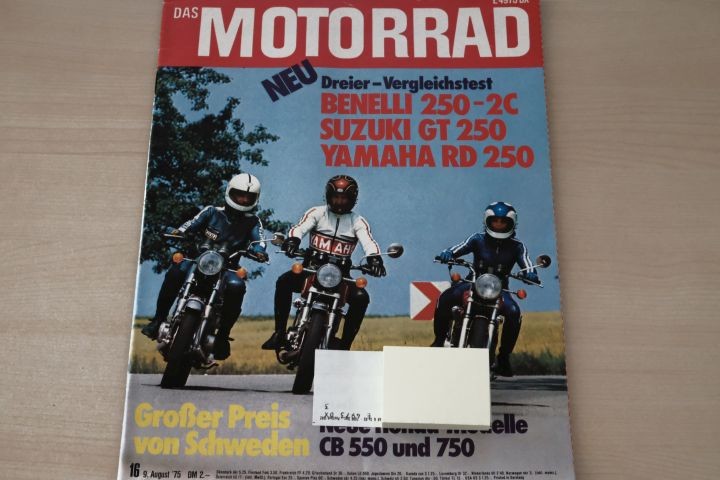Deckblatt Motorrad (16/1975)